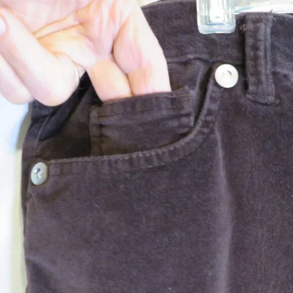 Vintage No Boundaries 98% cotton stretch Rhinestone Buttons Brown Bootcut - Picture 11 of 15